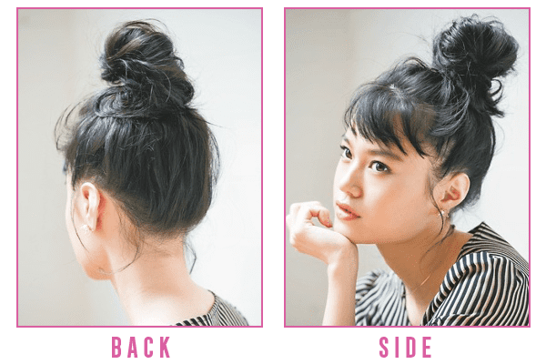 むくんでる 日のヘアアレンジ ゴム1本で高めシニヨン リフトアップ ビューティニュース 美容メディアvoce ヴォーチェ