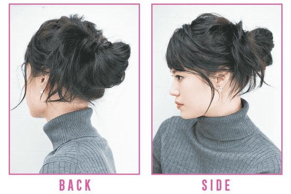 ゴム1本ヘアアレンジ タートルネックを着た日のヘアアレンジの正解は 高めゆるアップ ビューティニュース 美容メディアvoce ヴォーチェ