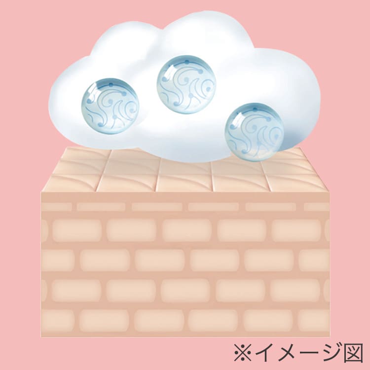 たっぷりのモコモコ泡に保湿成分が!