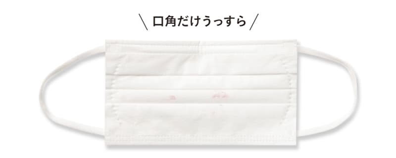 口角だけうっすら