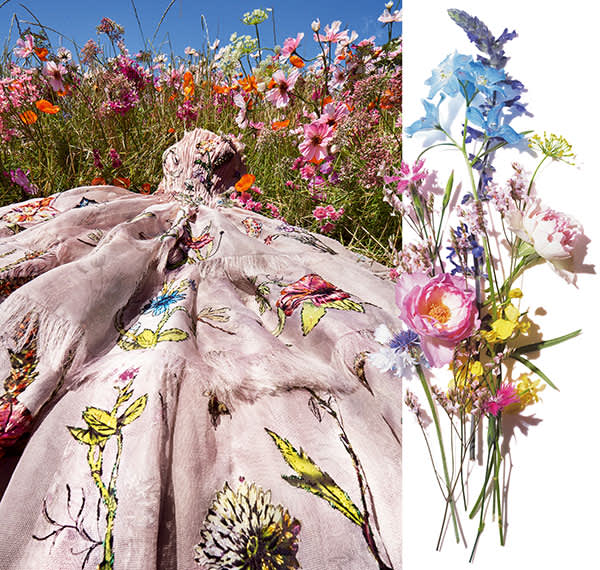 陽光あふれる南仏グラースの花畑/ミレフィオリ(幾千もの花々)のブーケ