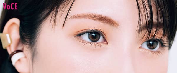 浜辺美波さん/エテュセ アイエディション(カラーパレット)07を塗った目元