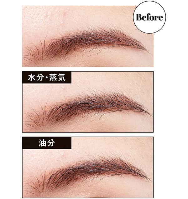 アイブロウ コンパクト04使用/【Before】【水分・蒸気】【油分】