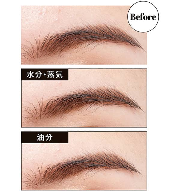アドバンスドアイデンティティ ブラウシェーピングデュオ02使用/【Before】【水分・蒸気】【油分】