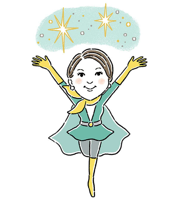 UV対策&鎮静の救世主・穴沢玲子さんイラスト
