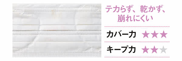 マスク/テカらず、乾かず、崩れにくい/カバー力★★★、キープ力★★