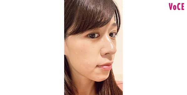 下村さん/約8時間後_パリュール ゴールド スキン フルイド