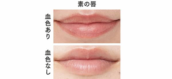 【素の唇】血色あり・血色なし
