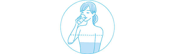 イラスト/水だけ飲む