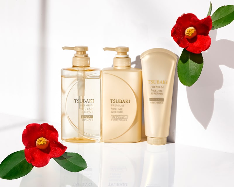 【右】TSUBAKI プレミアムボリューム&リペア ヘアトリートメント 180g オープン価格
【中】TSUBAKI プレミアムボリューム&リペア ヘアコンディショナー 490ml オープン価格
【右】TSUBAKI プレミアムボリューム&リペア ヘアトリートメント 180g オープン価格