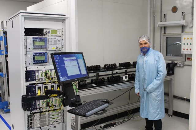 Mat Shields overseeing Repeater Testing at ASN manufacturing plant.