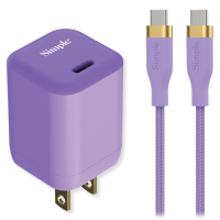 Simple - Fashion Power Bundle (includes Type C Wall Charger 30W and Type C Cable 6ft) - Purple