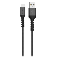 CODi - Braided Nylon Charge USB A to USB C Charge / Sync Cable 3ft - Black