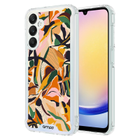 AMPD - TPU  /  Acrylic HD Print Case for Samsung Galaxy A25 5G - Floral Orange Pattern