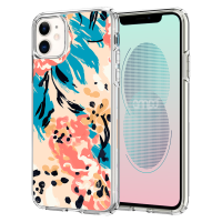 AMPD - TPU / Acrylic HD Print Case for Apple iPhone 11 - Floral Blue Pattern