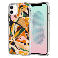 AMPD - TPU / Acrylic HD Print Case for Apple iPhone 11 - Floral Orange Pattern