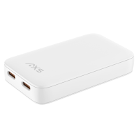 AXS - DUOCharge Flat Wall Charger with 2x Braided Cable 4ft - White