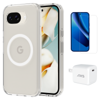 AXS - Starter Kit (Includes Ultra Clear Case, Screen Protector and 30W Charger) for Google Pixel 10a - Clear