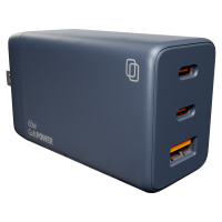 cellhelmet - 3-Port GaN Wall Charger 2 USB Type C  / Type A 65W - Gunmetal Gray