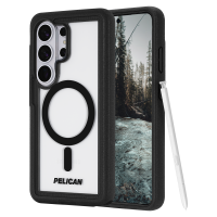Pelican - Voyager Case with Magnet and Holster for Samsung Galaxy S26 Ultra - Black and White