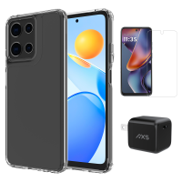 AXS - Starter Kit (Includes Ultra Clear Case, Screen Protector and 30W Charger) for Motorola Moto 5G (2025) - Clear