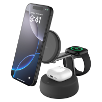 Belkin - 3-in-1 Qi2 Magnetic Charging Dock 25W - Black