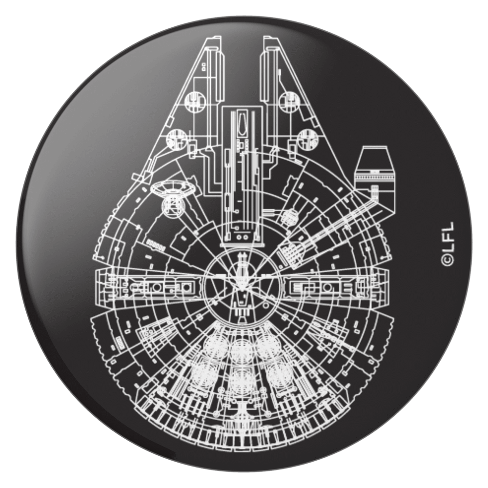 Wholesale cell phone accessory PopSockets - PopGrip Star Wars - Millennium Falcon Aluminum