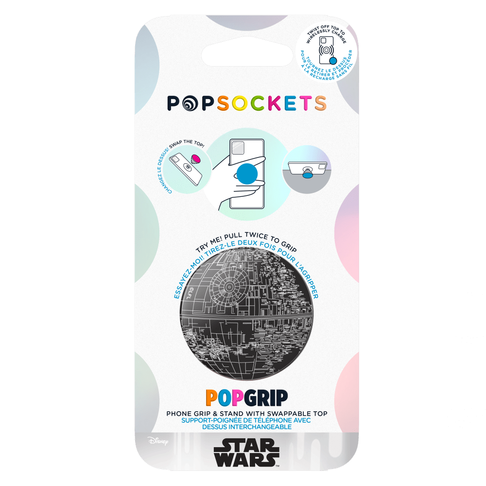 Wholesale cell phone accessory PopSockets - PopGrip Star Wars - Death Star Aluminum