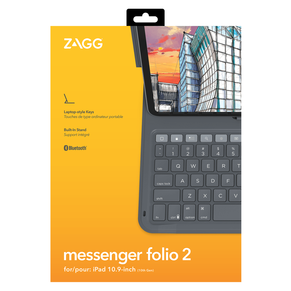 Wholesale cell phone accessory ZAGG - Messenger Folio 2 Keyboard and Case for Apple iPad 10