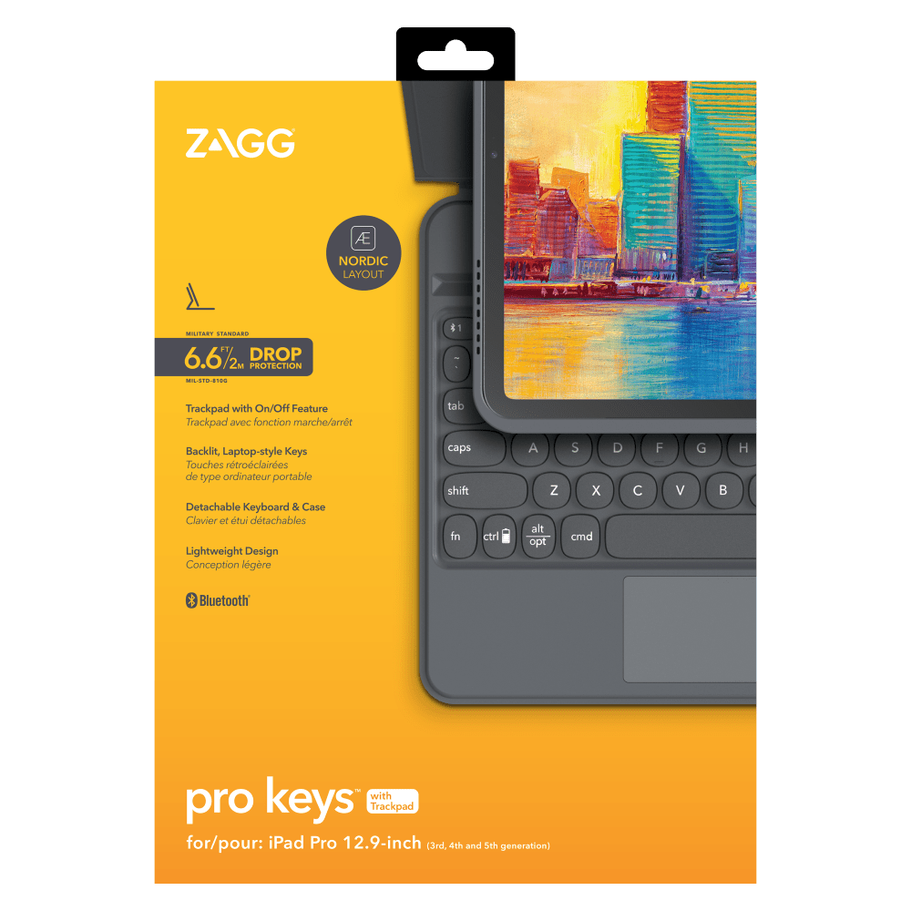 Wholesale cell phone accessory ZAGG - Pro Keys Wireless Keyboard with Trackpad and Detachable