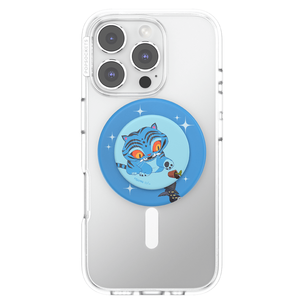 Wholesale cell phone accessory PopSockets - PopGrip Netflix MagSafe Circle - Derpy Tiger