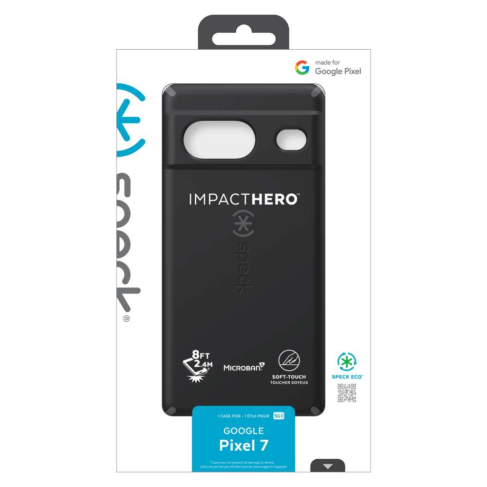 Wholesale cell phone accessory Speck - Presidio Impact Hero Case for Google Pixel 7 - Black