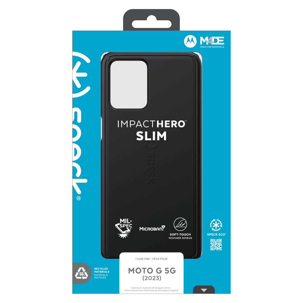 Wholesale cell phone accessory Speck - Presidio Impact Hero Slim Case for Motorola Moto G 5G