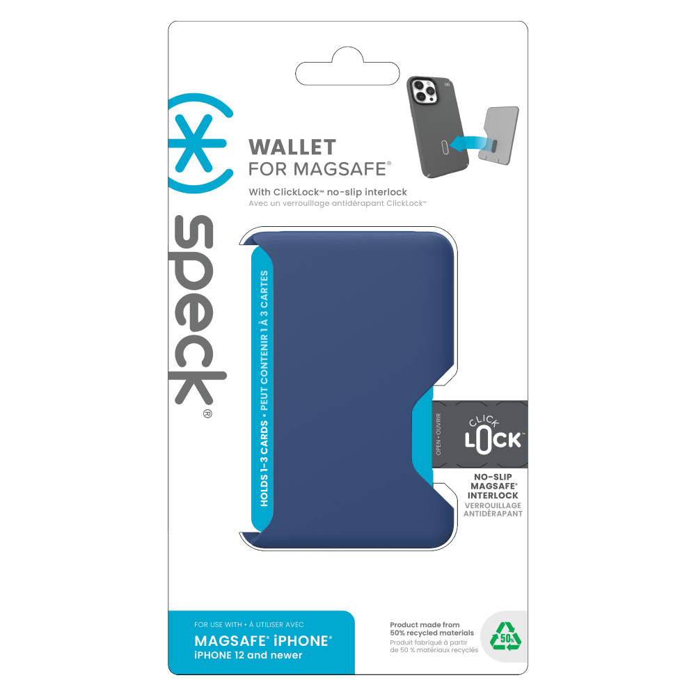 Wholesale cell phone accessory Speck - CLICKLOCK MagSafe Wallet - Coastal Blue