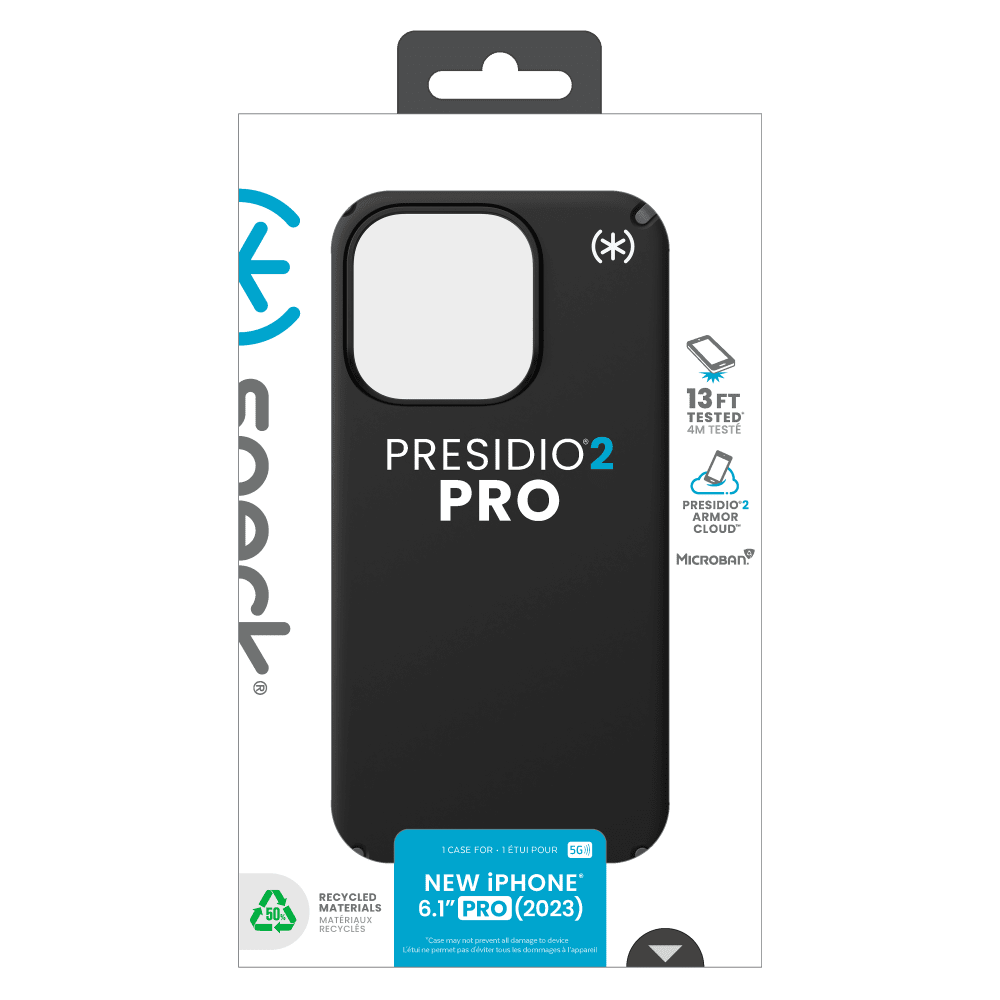 Wholesale cell phone accessory Speck - Presidio2 Pro Case for Apple iPhone 15 Pro - Black