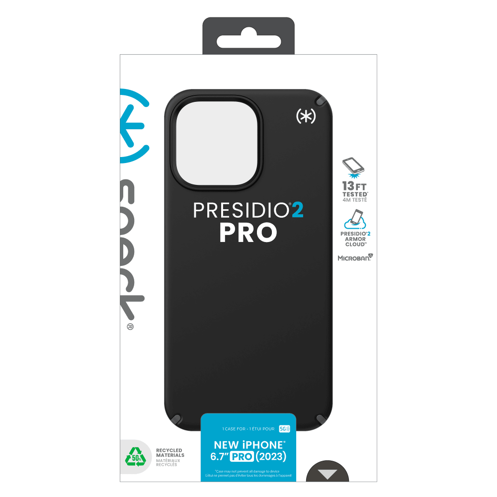 Wholesale cell phone accessory Speck - Presidio2 Pro Case for Apple iPhone 15 Pro Max - Black