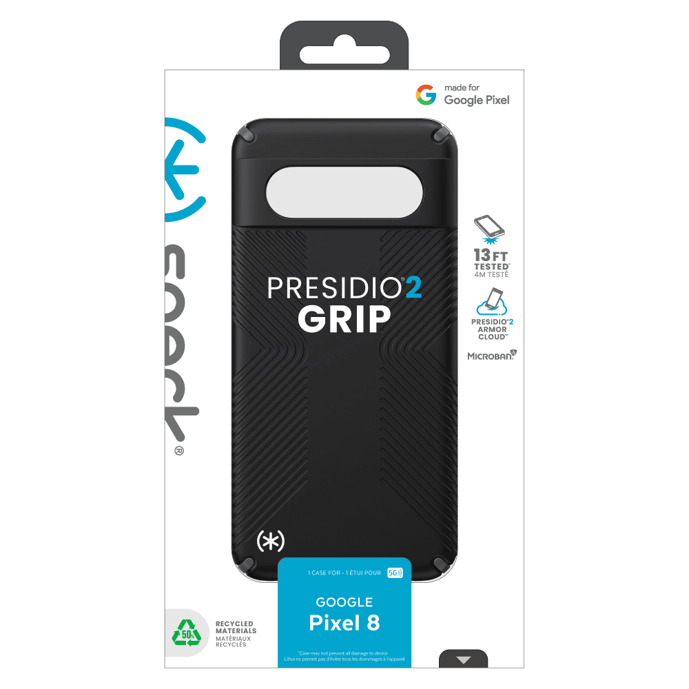 Wholesale cell phone accessory Speck - Presidio2 Grip Case for Google Pixel 8 - Black