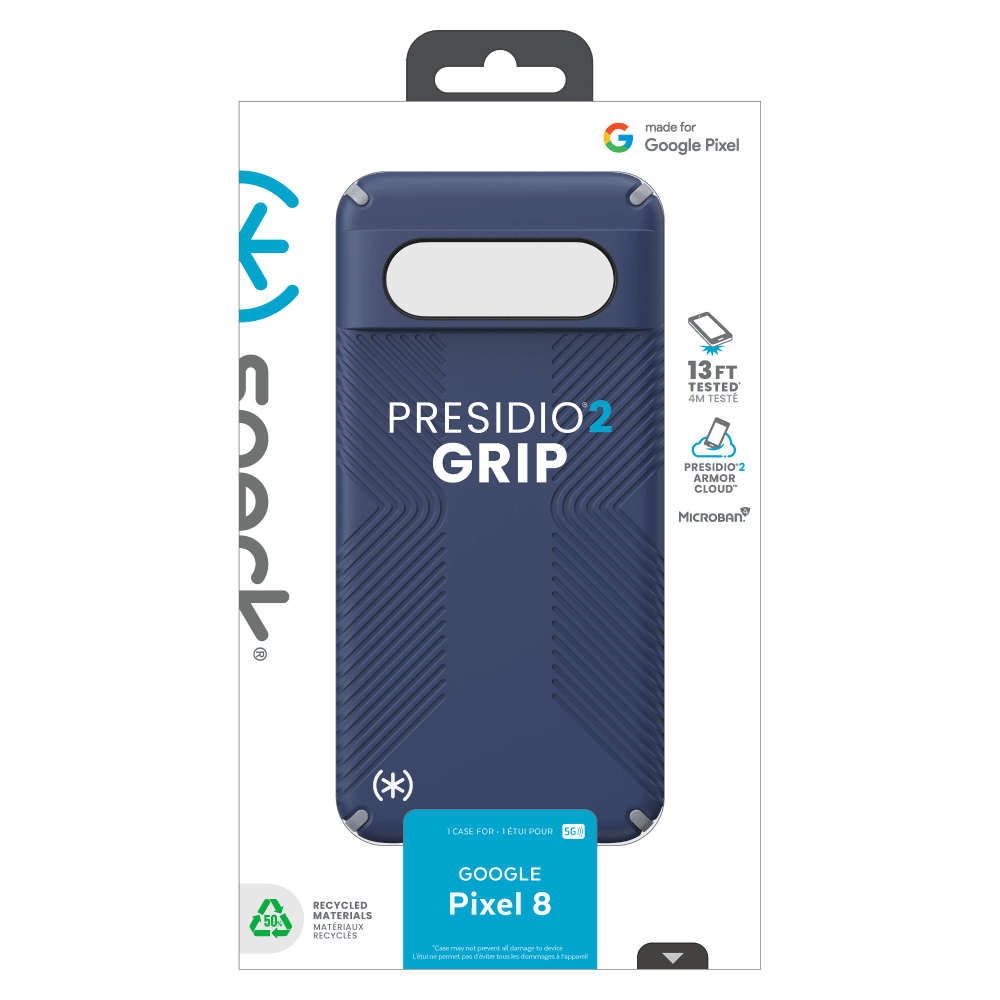 Wholesale cell phone accessory Speck - Presidio2 Grip Case for Google Pixel 8 - Coastal Blue