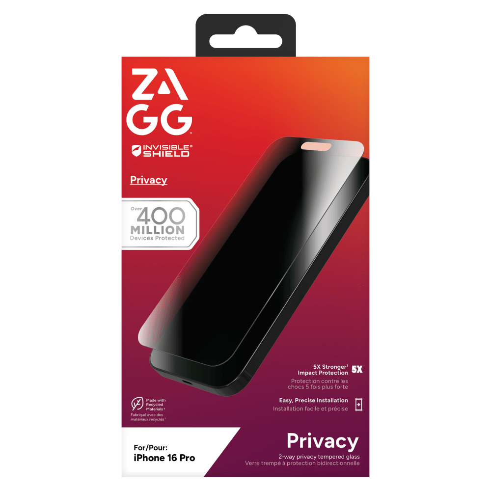 Wholesale cell phone accessory ZAGG - Invisible Shield Glass Elite Privacy Screen Protector