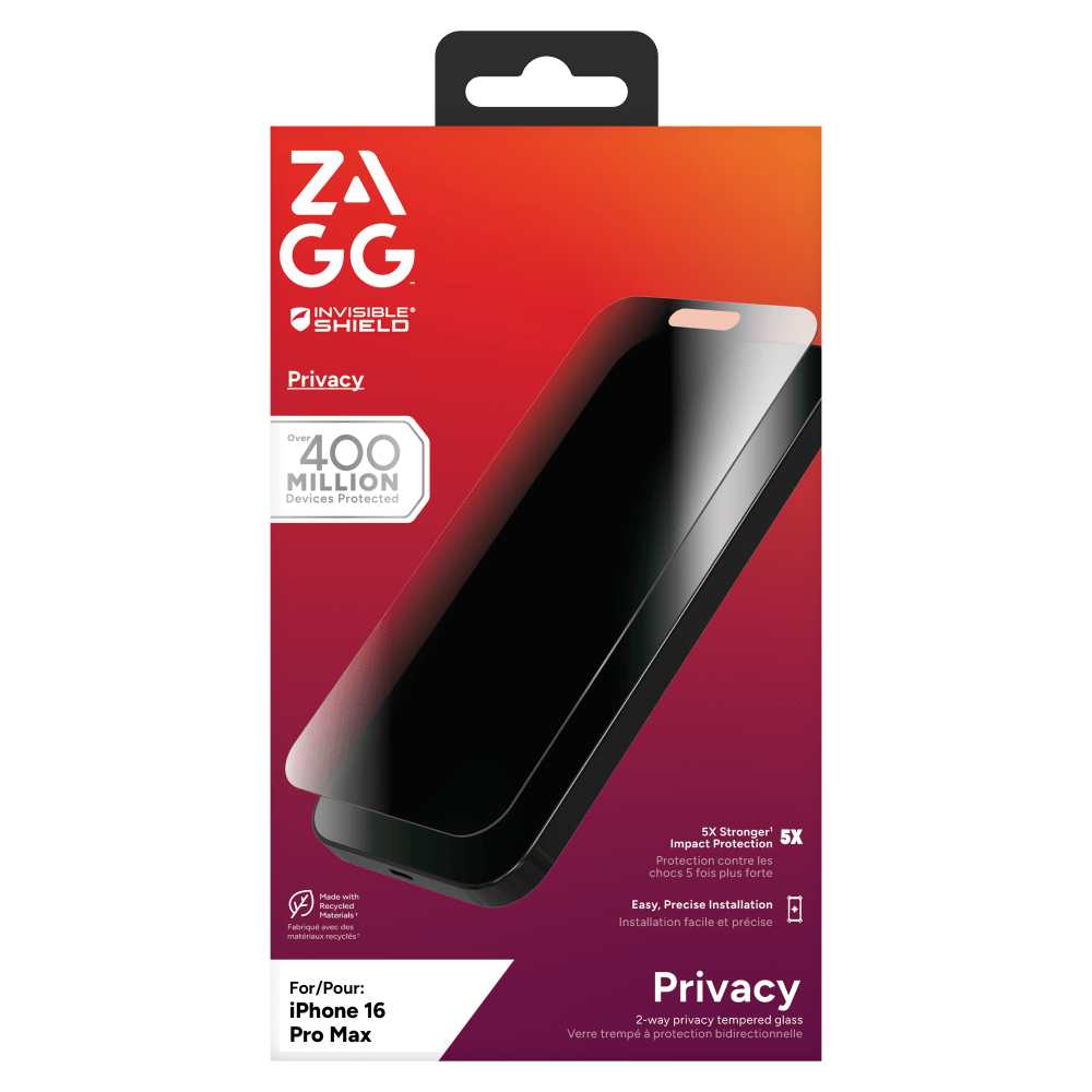 Wholesale cell phone accessory ZAGG - Invisible Shield Glass Elite Privacy Screen Protector