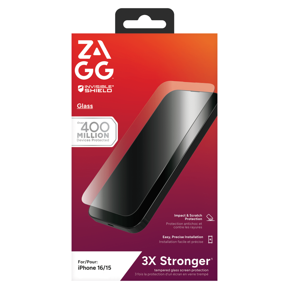 Wholesale cell phone accessory ZAGG - InvisibleShield Antimicrobial Glass Screen Protector