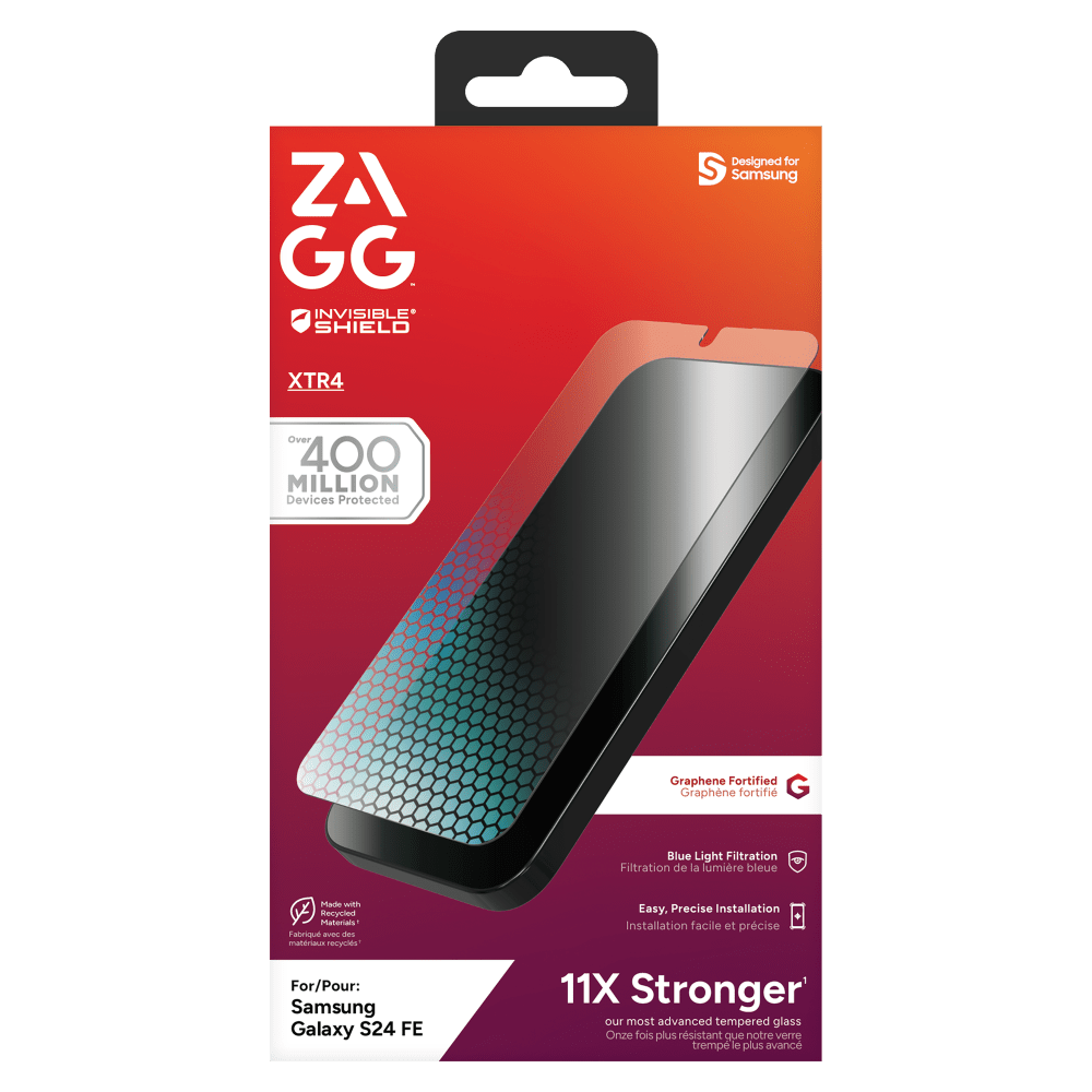 Wholesale cell phone accessory ZAGG - InvisibleShield XTR4 Glass Screen Protector for Samsung