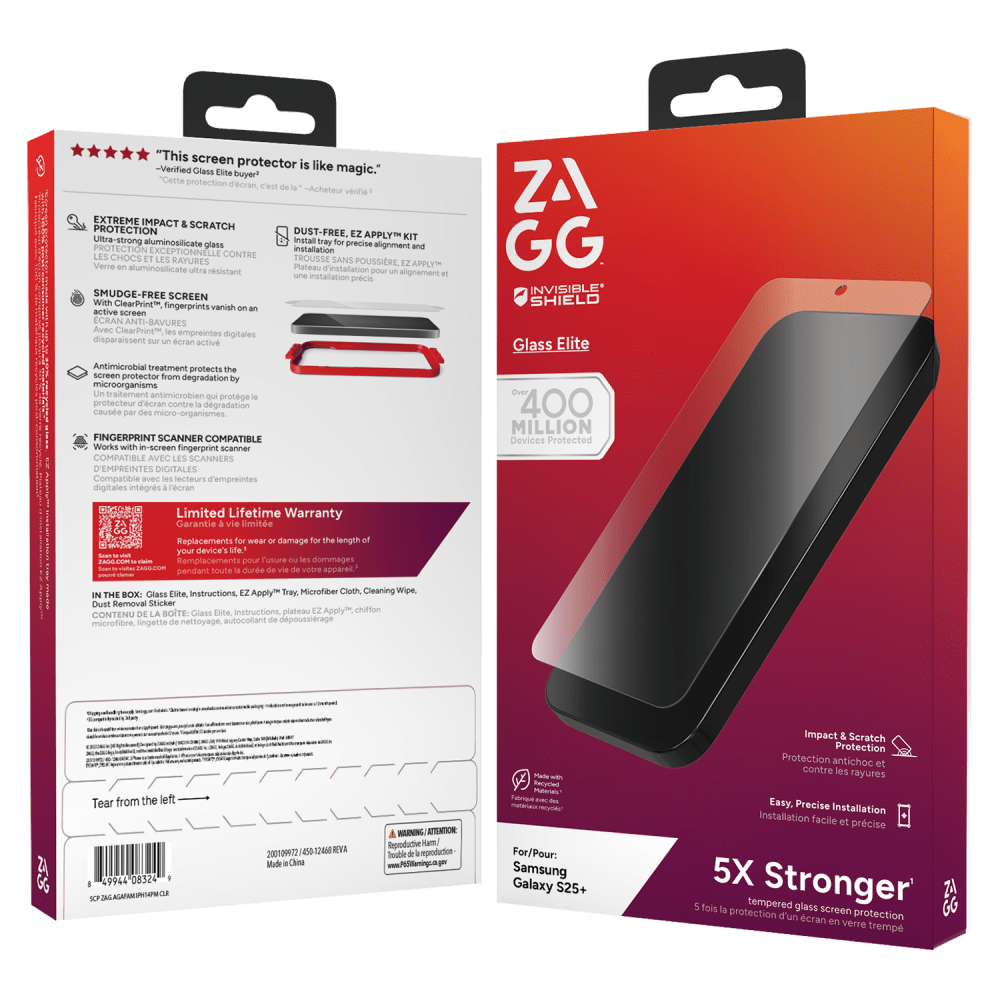 Wholesale cell phone accessory ZAGG - InvisibleShield Glass Elite Glass Screen Protector for