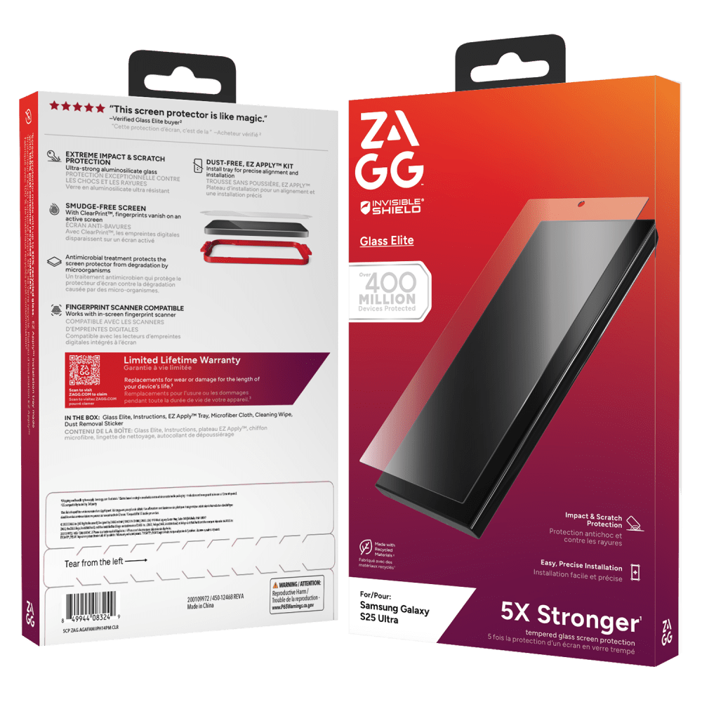 Wholesale cell phone accessory ZAGG - InvisibleShield Glass Elite Glass Screen Protector for