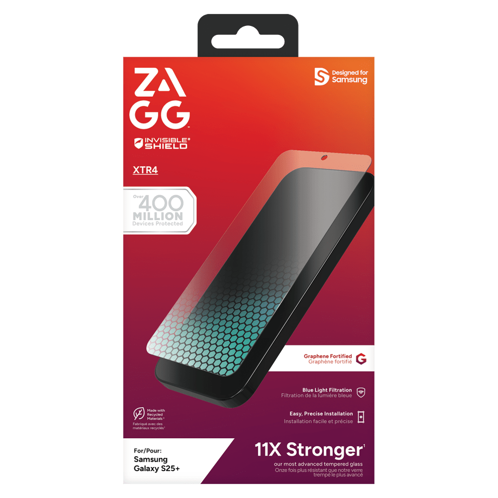 Wholesale cell phone accessory ZAGG - InvisibleShield XTR4 Glass Screen Protector for Samsung