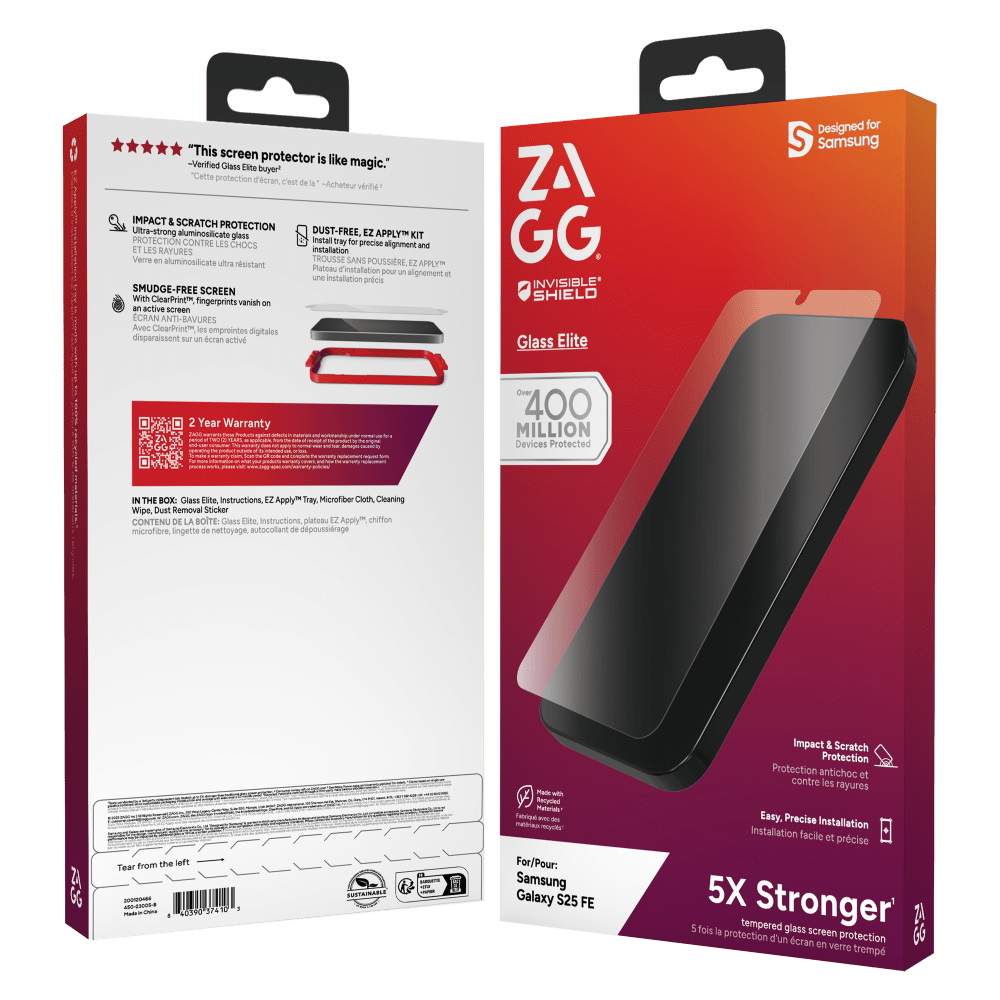 Wholesale cell phone accessory ZAGG - InvisibleShield Glass Elite Screen Protector for Samsung