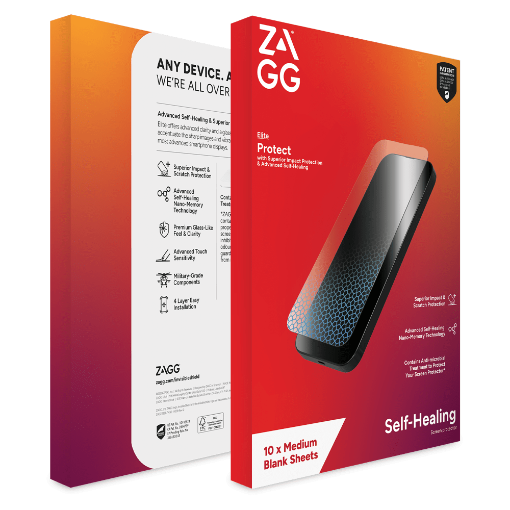 Wholesale cell phone accessory ZAGG - ISOD Elite Screen Protector 10 Pack for Medium Screens