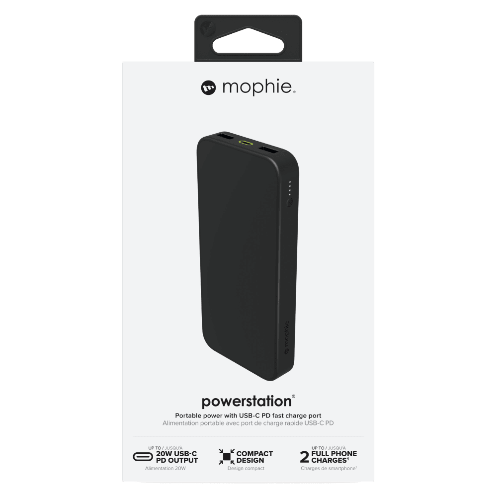 Wholesale cell phone accessory mophie - PowerStation 2023 Power Bank 10,000 mAh - Black