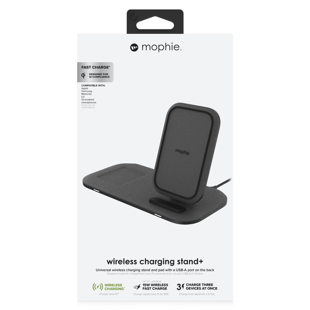 Wholesale cell phone accessory mophie - Wireless Charging Stand Plus Pad 15W - Black