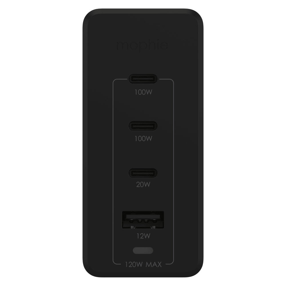 Wholesale cell phone accessory mophie - speedport 120 120W 4-port GaN Fast Charger Hub - Black